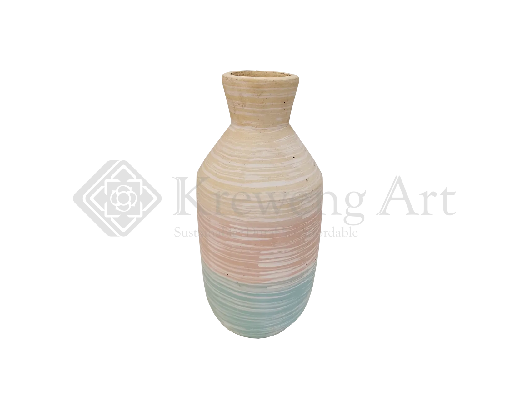 Terracotta Vase Tri Color
