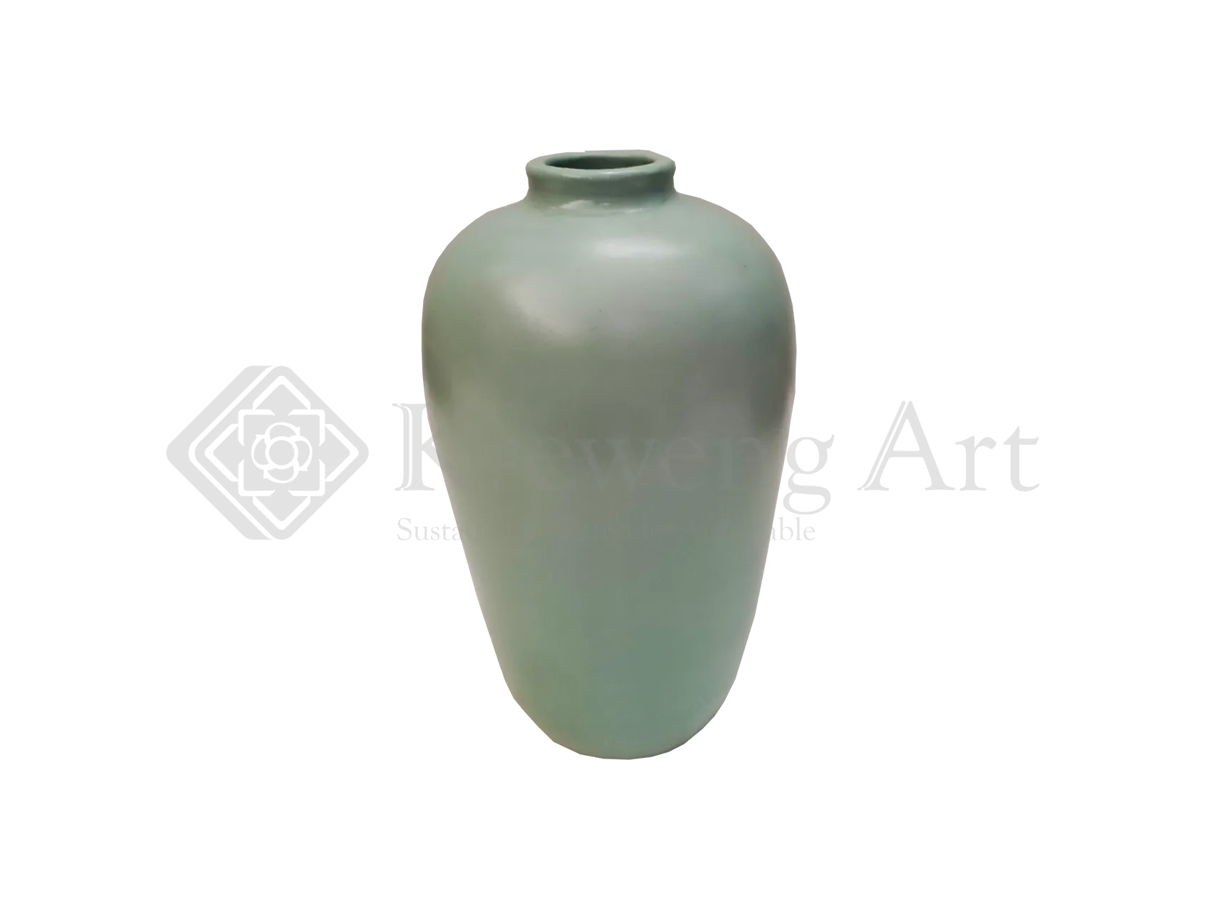 Terracotta Vase Green Color