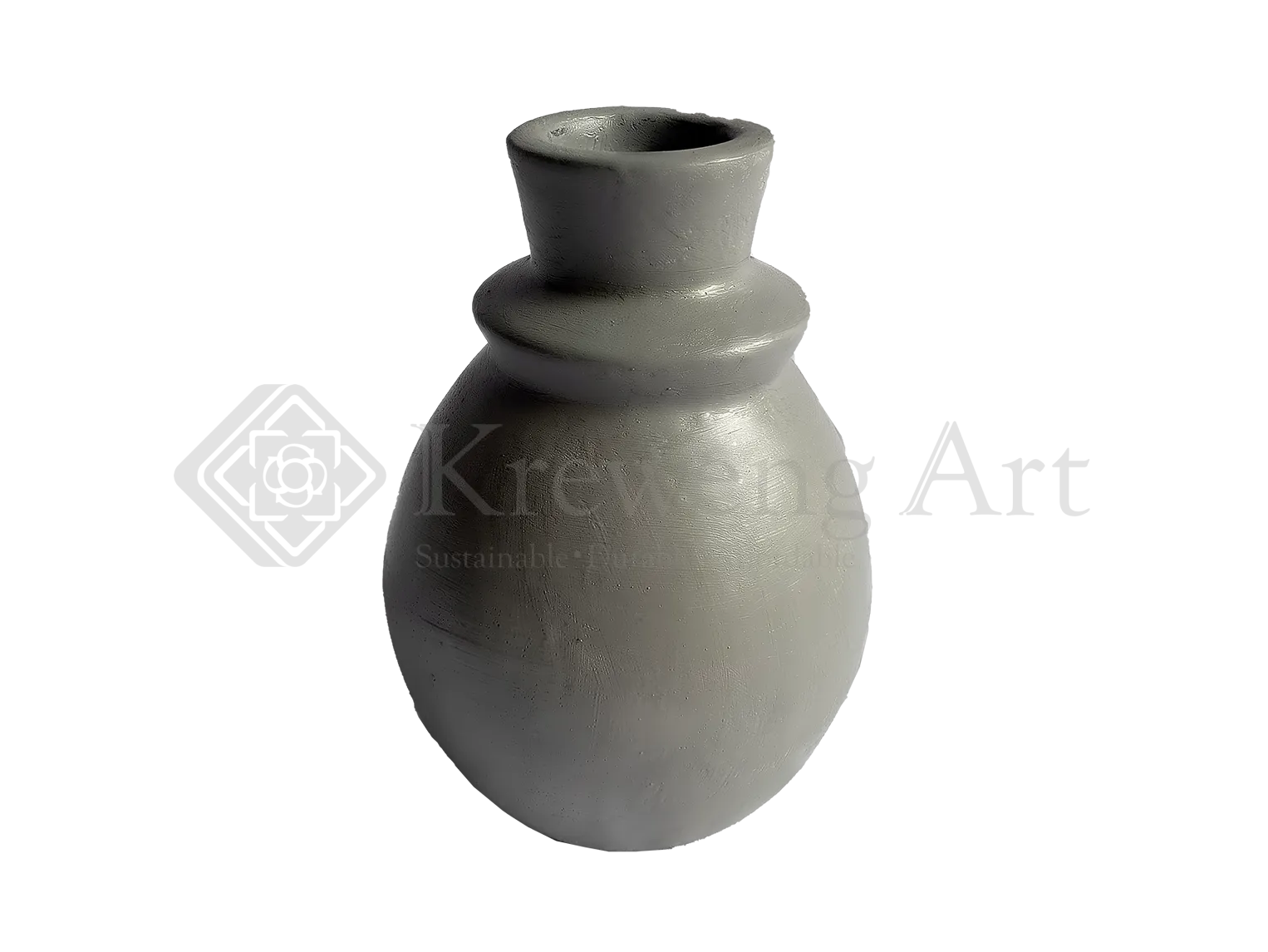 Terracotta Vase Grey Color
