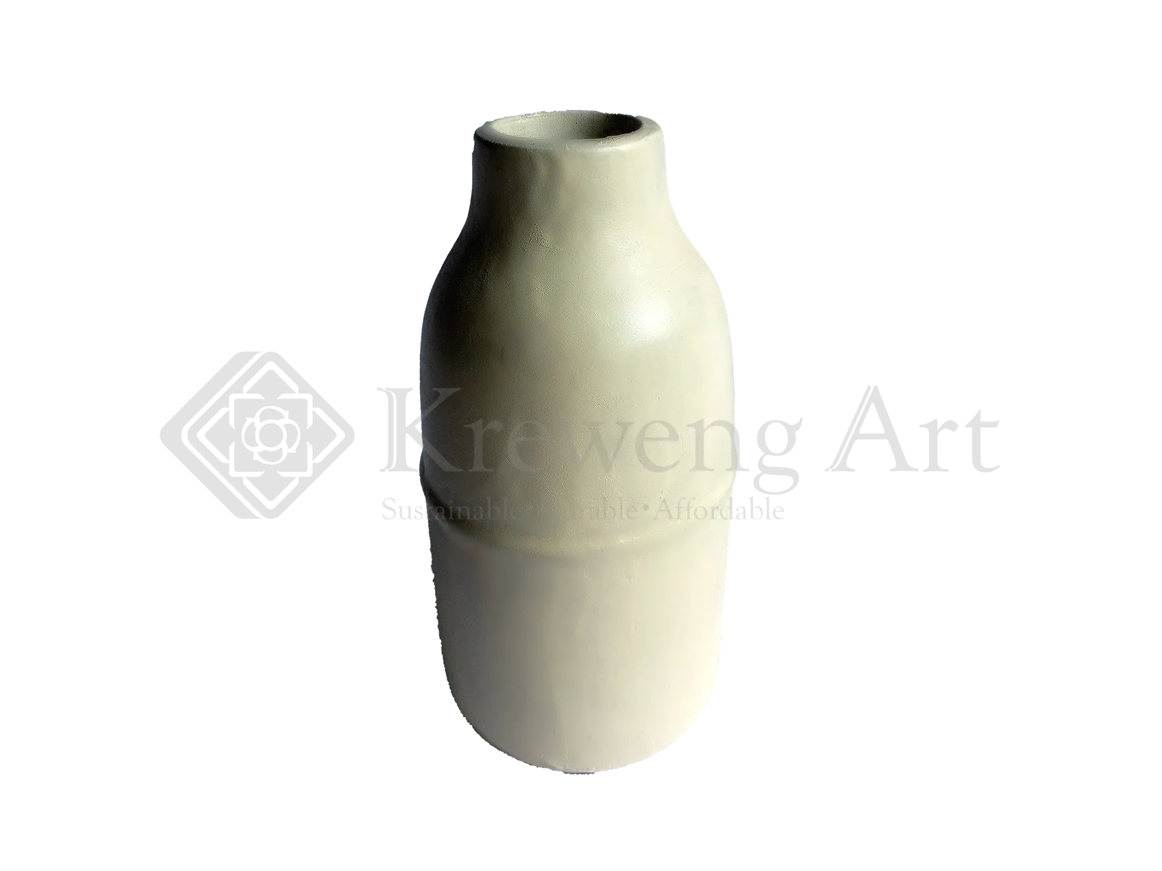 Terracotta Vase White Color