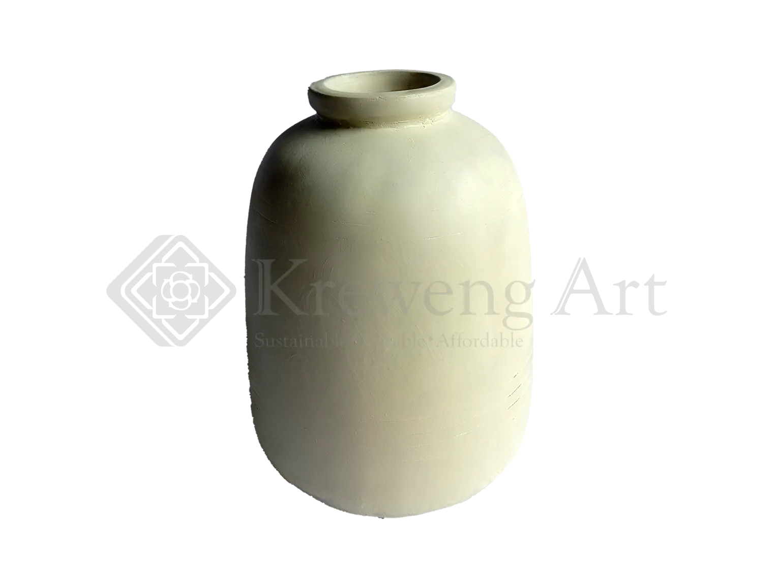 Terracotta Vase White Color