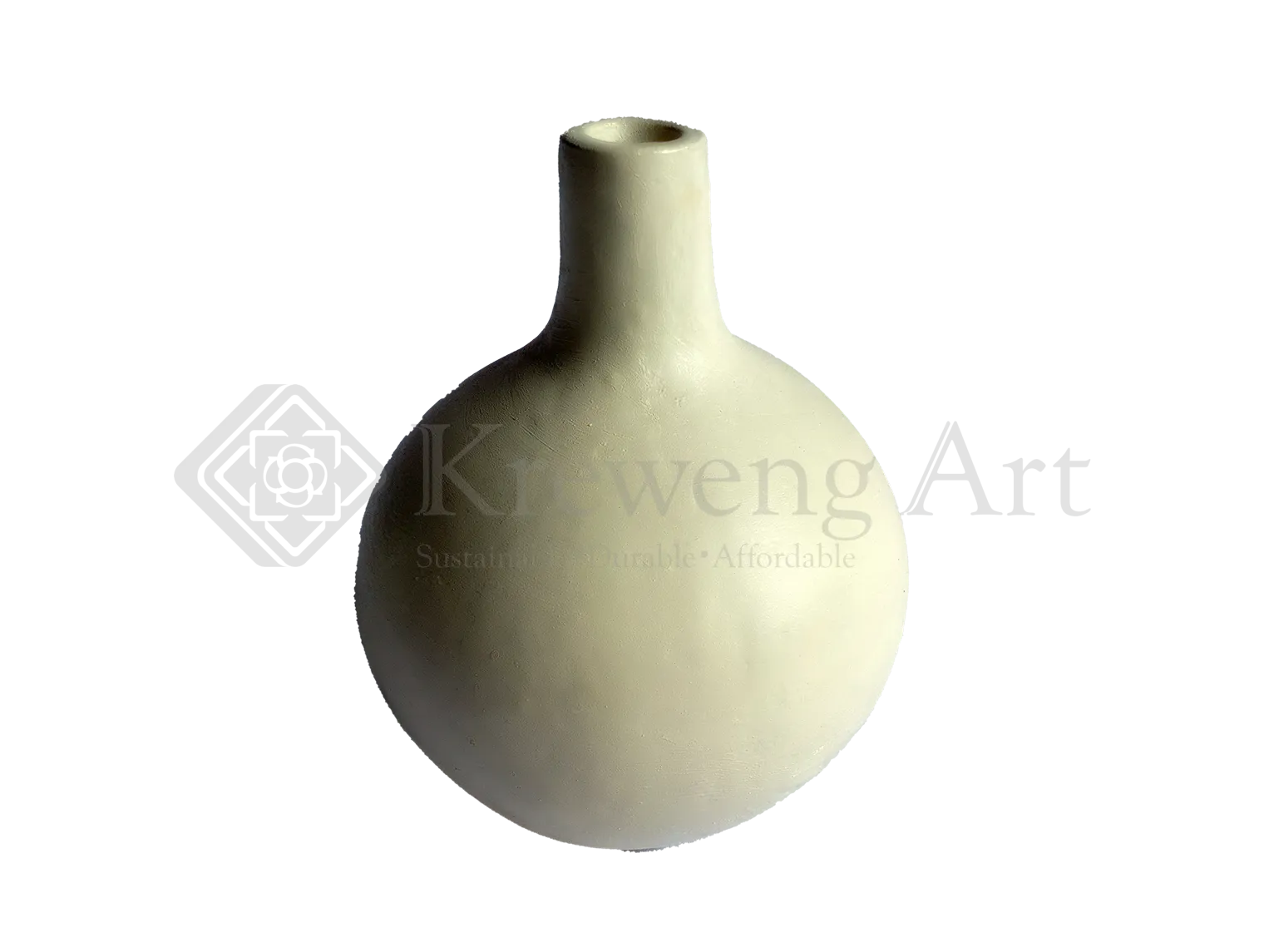 Terracotta Vase White Color