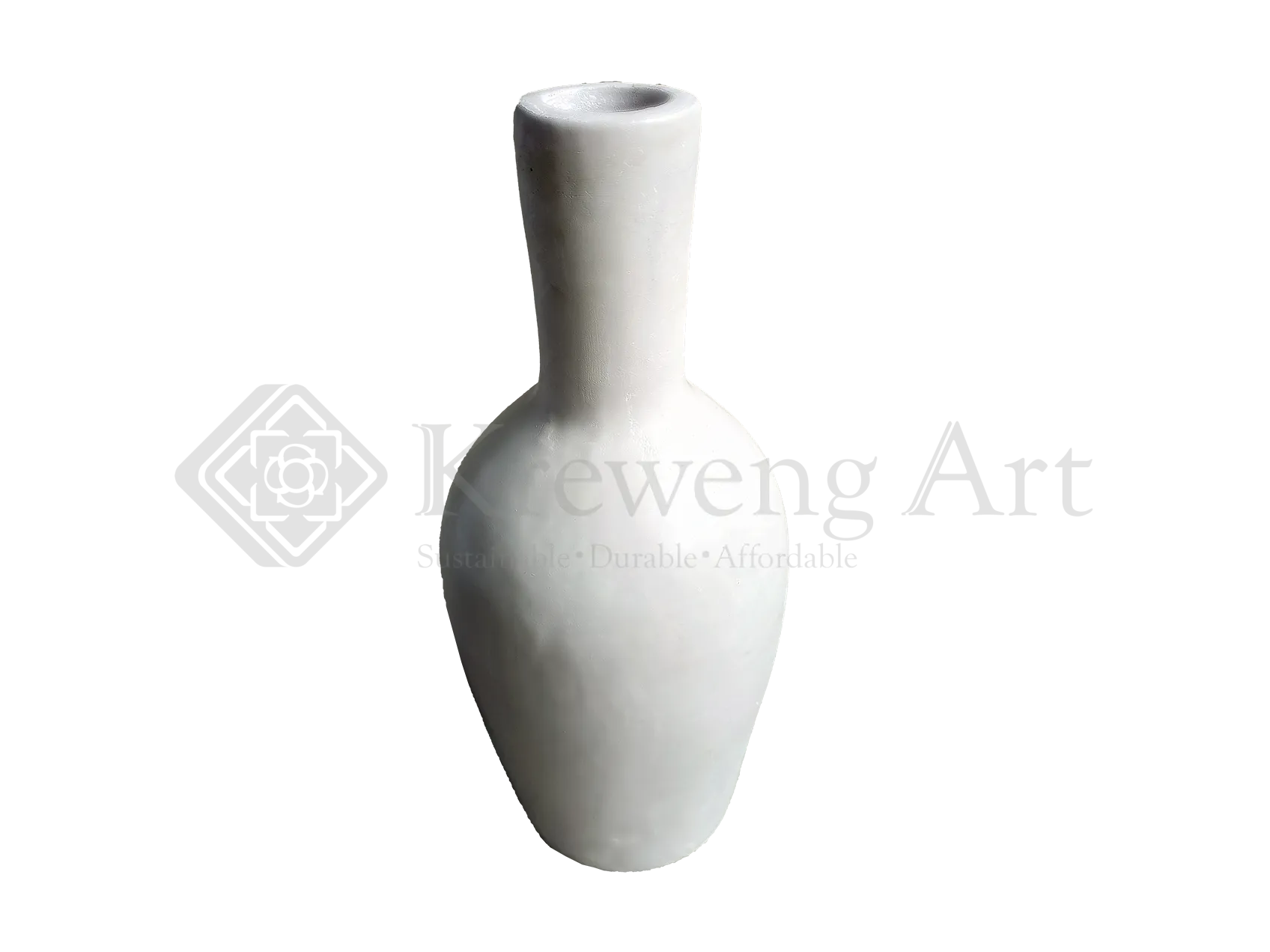 Terracotta Vase White Color
