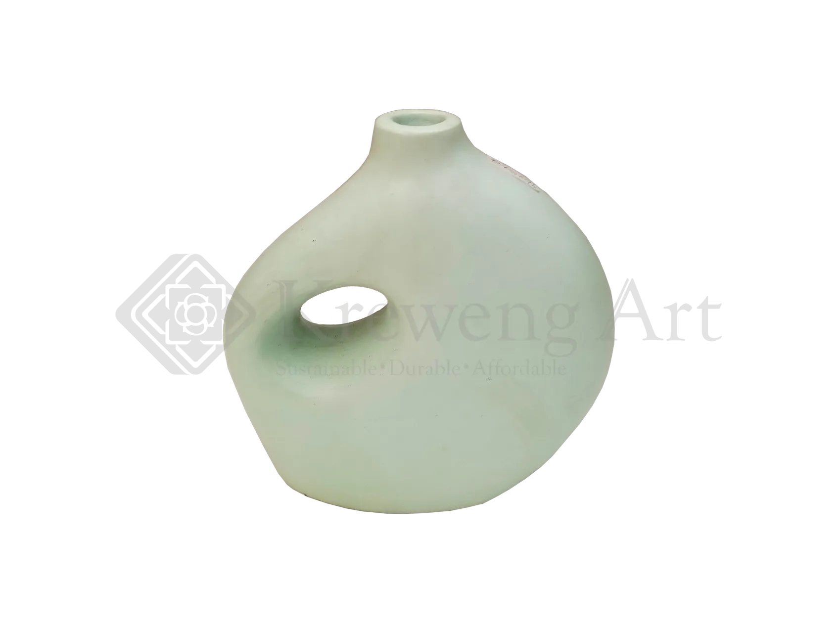 Terracotta Vase Green Color