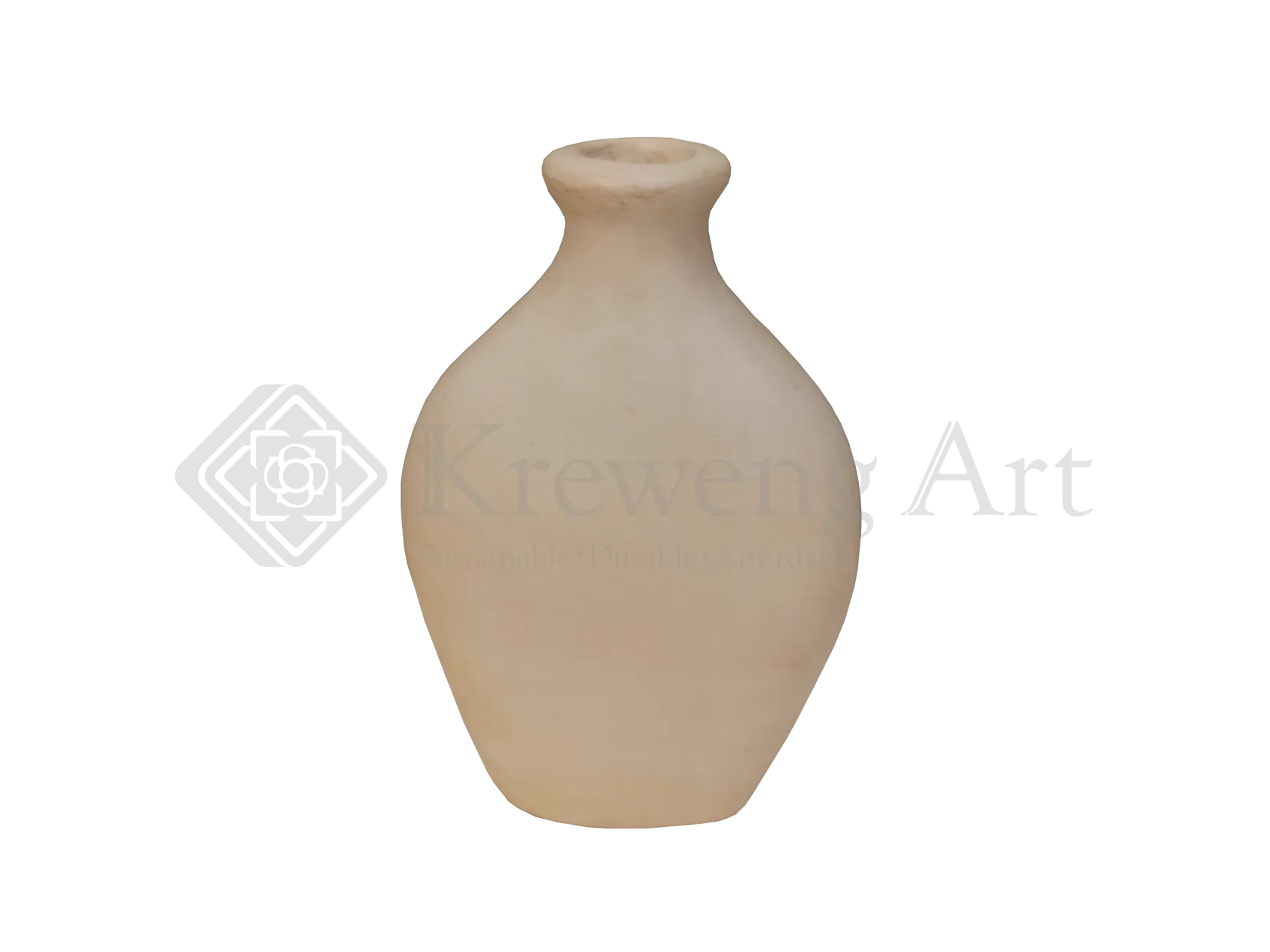 Terracotta Vase Cream Color