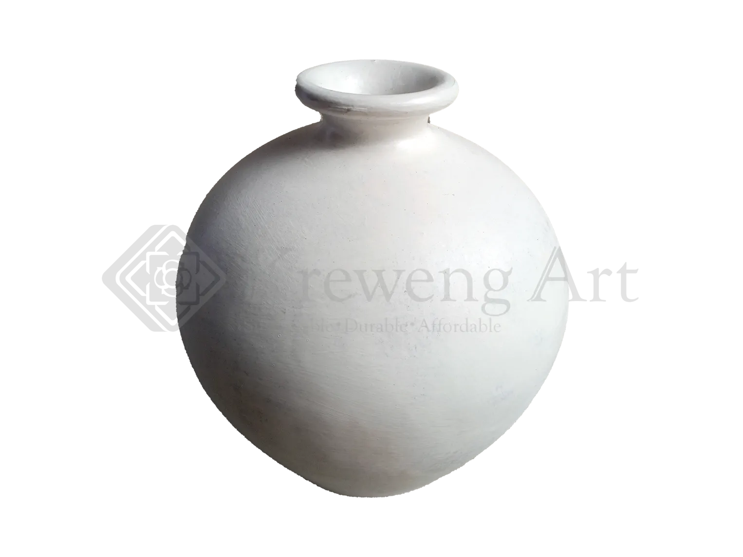 Terracotta Vase White Color
