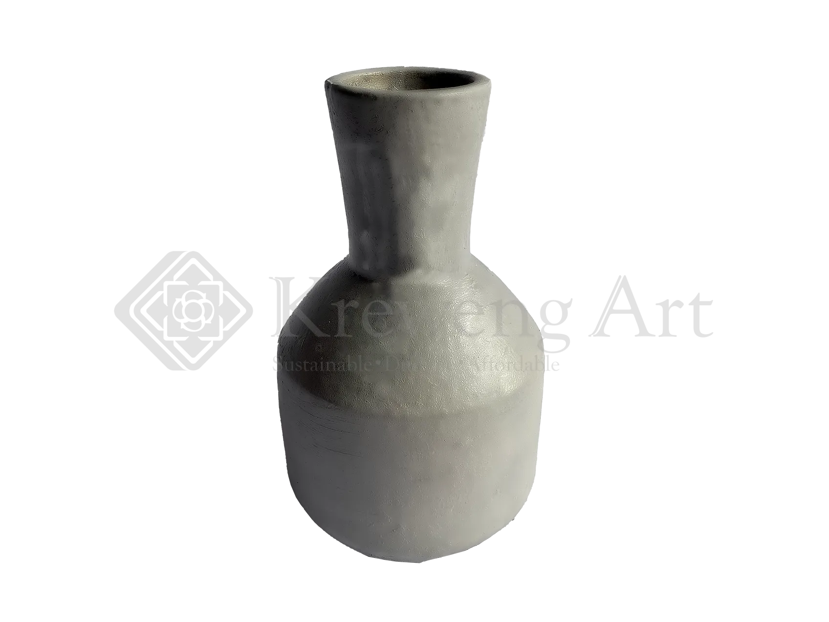 Terracotta Vase Grey Color