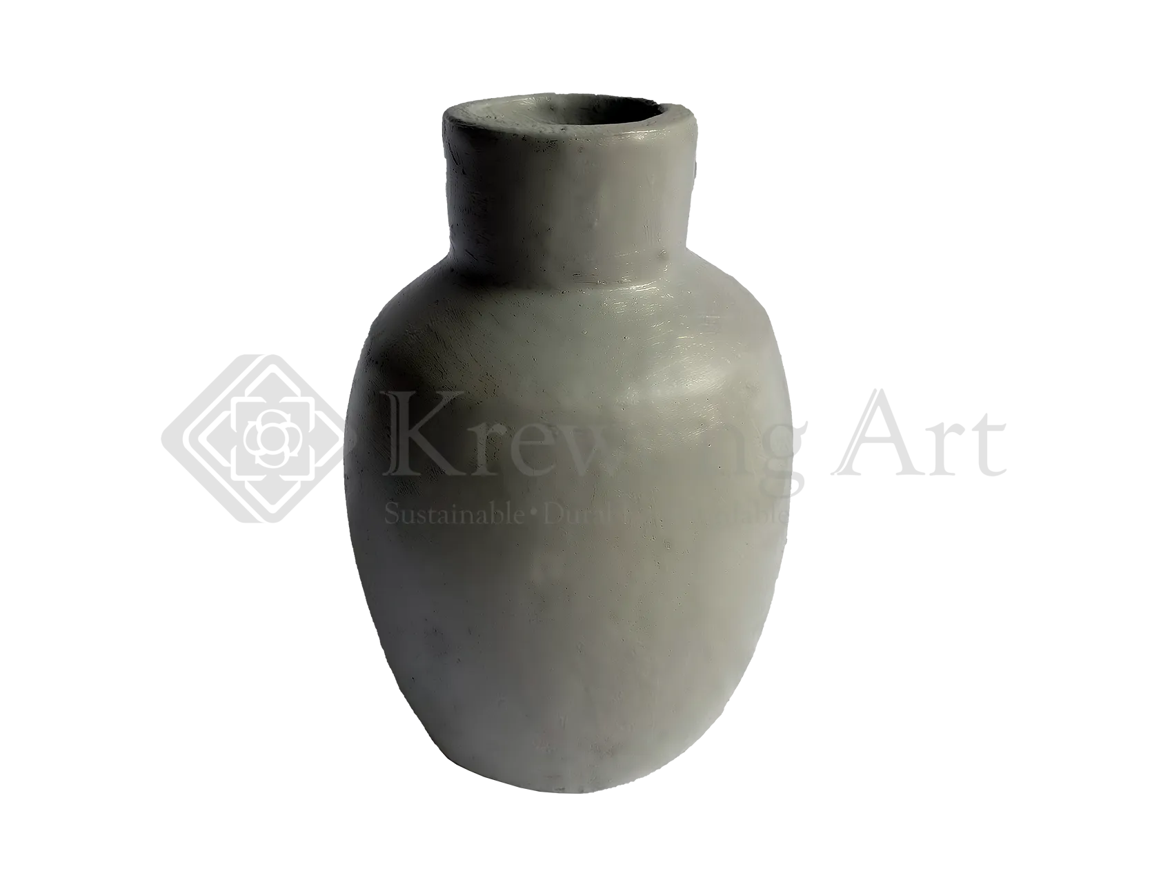 Terracotta Vase Grey Color
