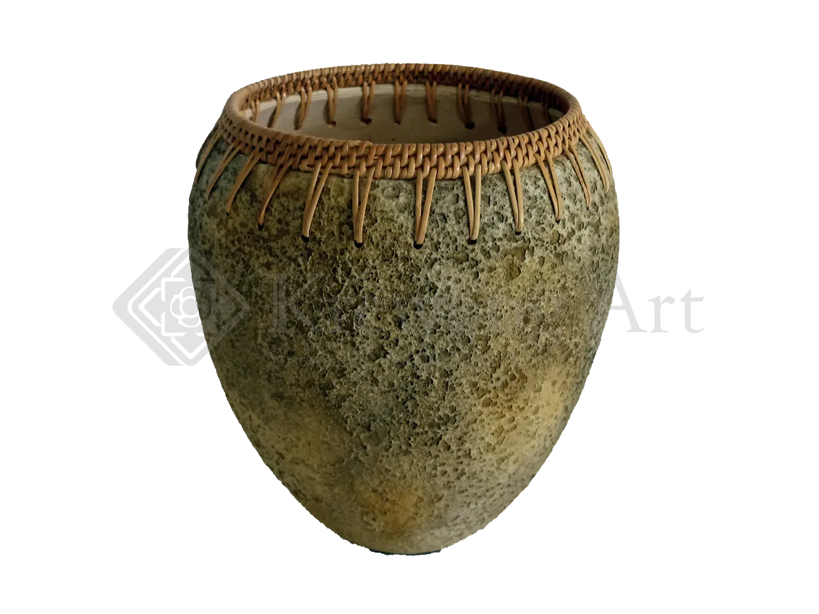 Terracotta Pots Mixed Rattan