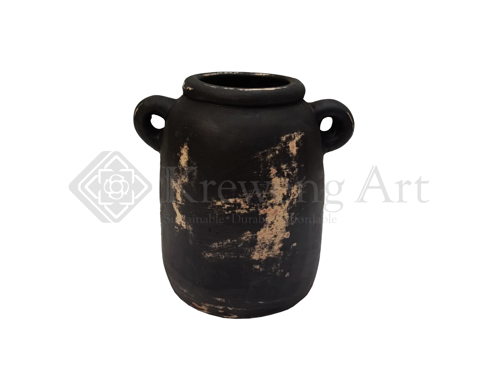 Terracotta Vase Black Color