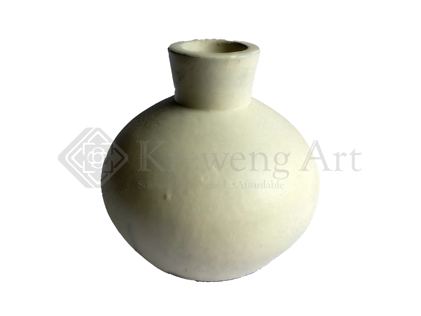 Terracotta Vase White Color