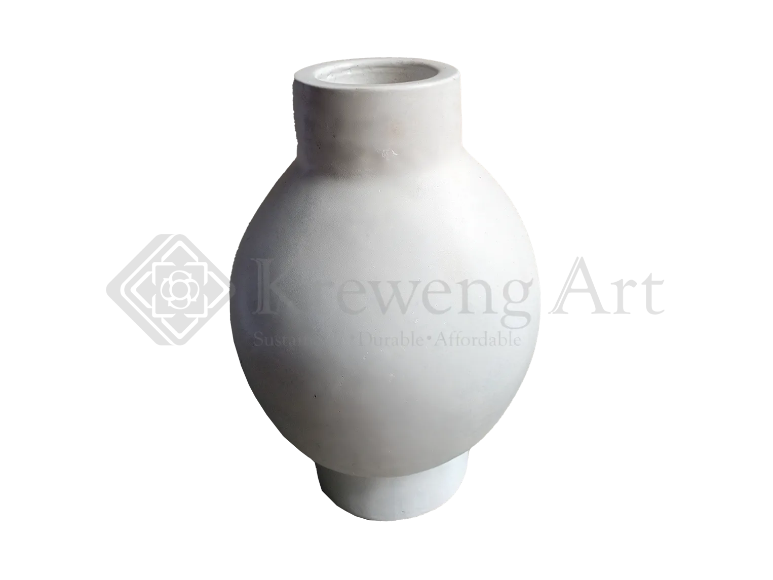 Terracotta Vase White Color