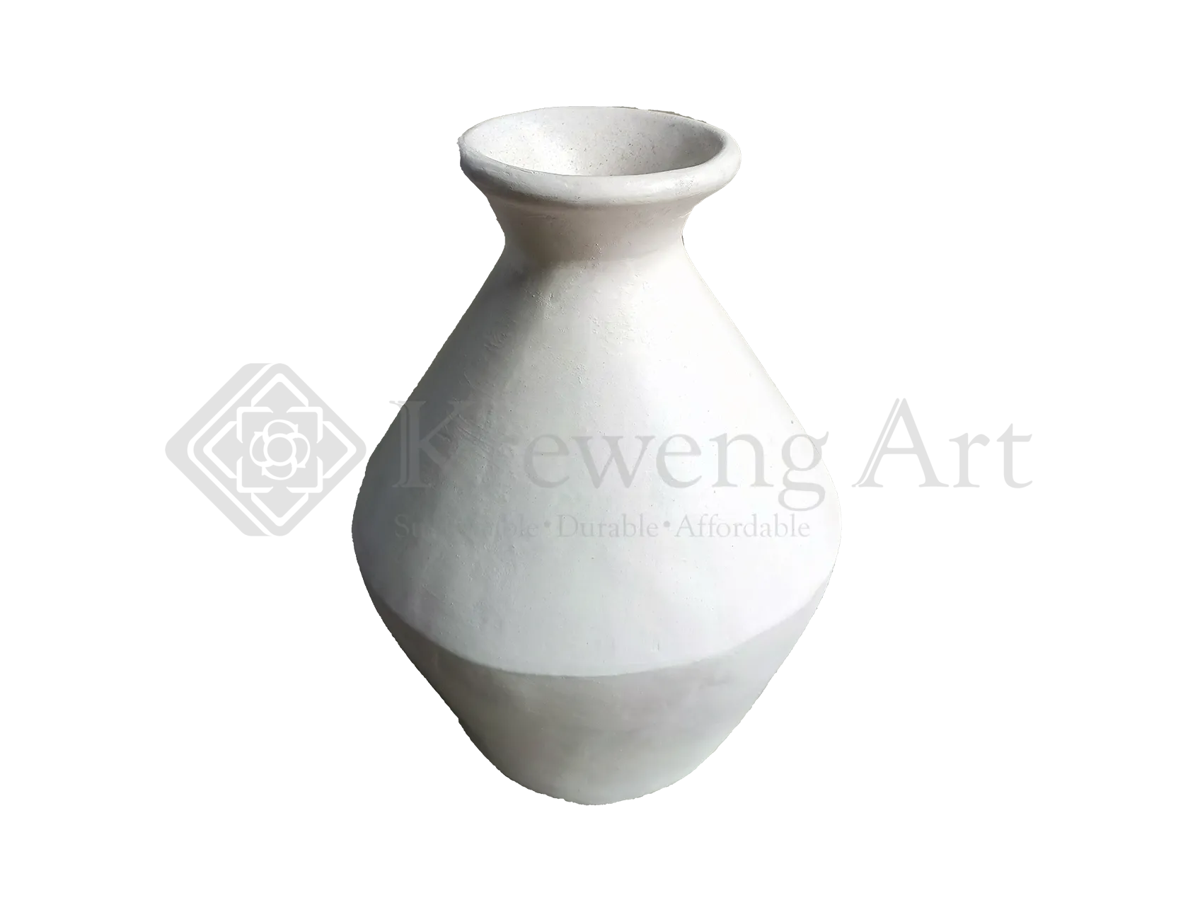 Terracotta Vase White Color